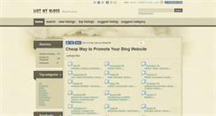 Desktop Screenshot of listmyblogs.com